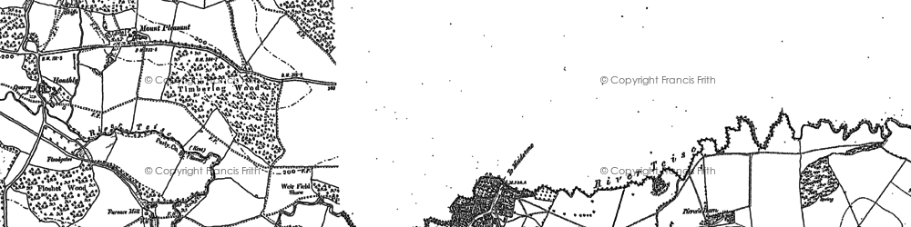 Old map of Wiskett's Wood in 1907