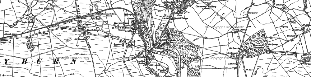Old map of Lambley in 1895