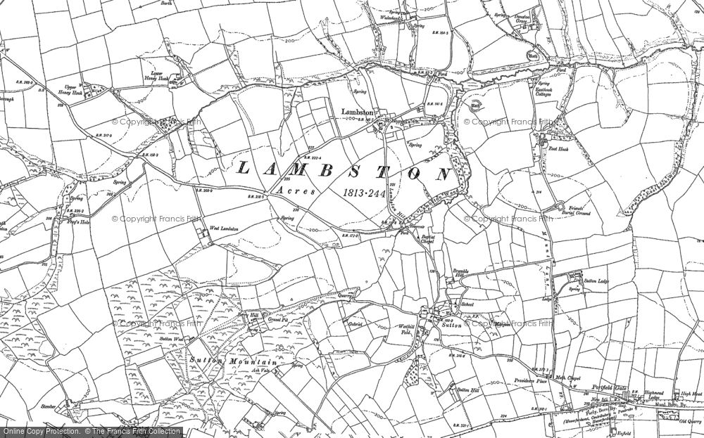 Old Map of Lambston, 1887 in 1887