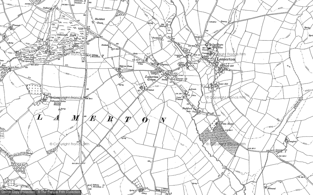 Old Map of Lamerton, 1882 - 1905 in 1882