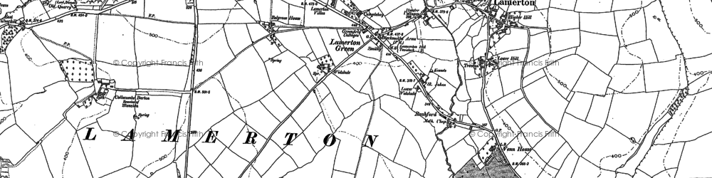 Old map of Lamerton in 1882