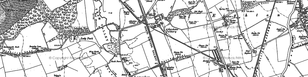 Old map of Lamesley in 1895