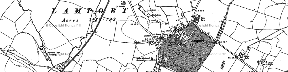 Old map of Lamport in 1884