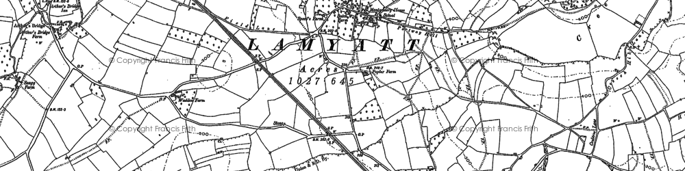 Old map of Lamyatt in 1884