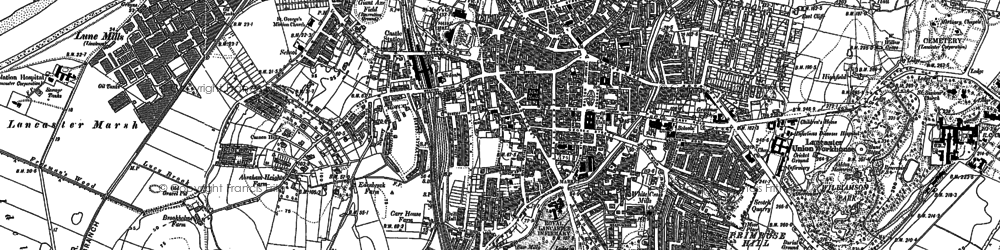 Old map of Ashton Meml in 1910