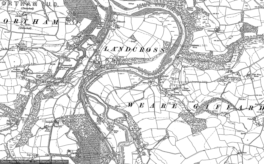 Old Map of Landcross, 1886 in 1886
