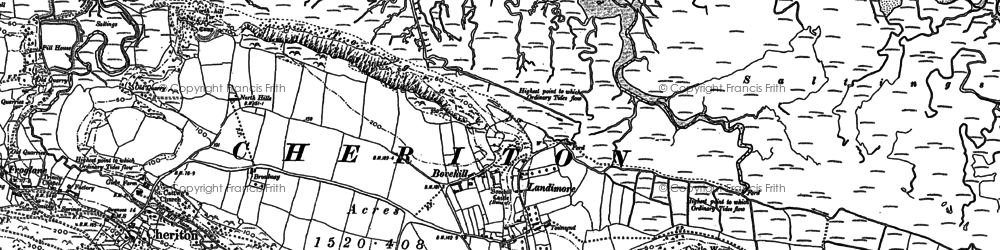 Old map of Burry Pill in 1896