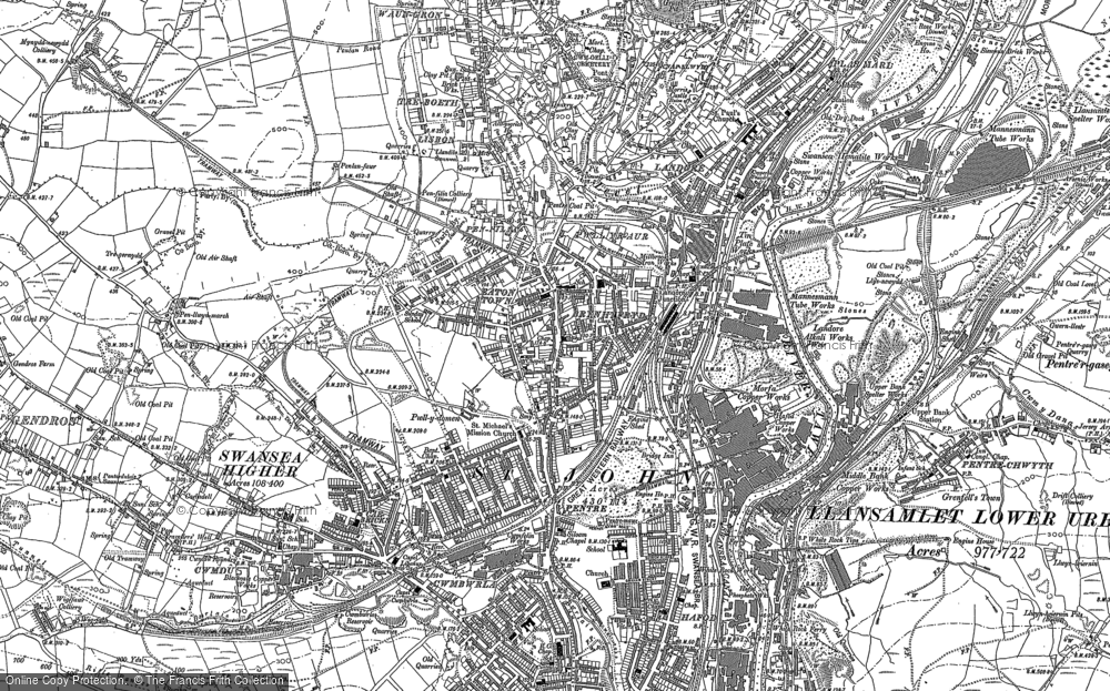 Old Map of Landore, 1897 - 1913 in 1897