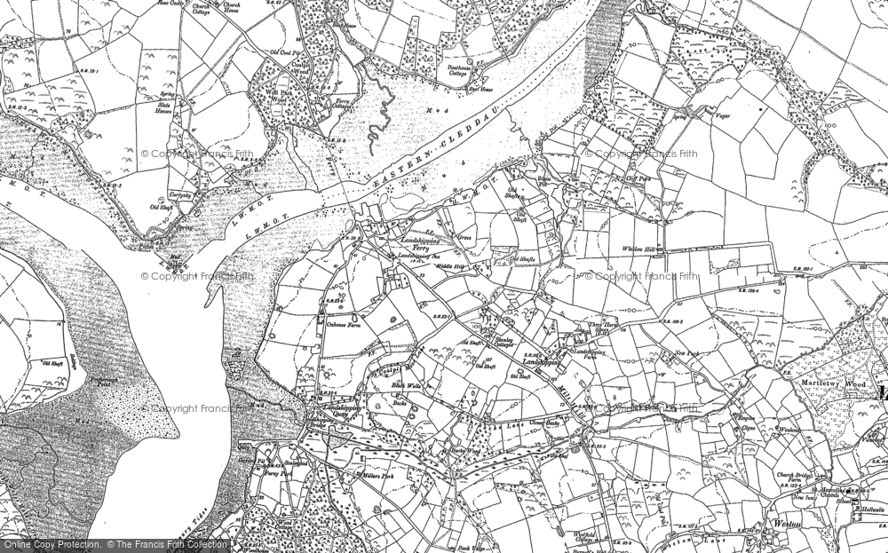 Old Map of Historic Map covering Broadley in 1887