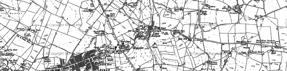 Old map of Haggate in 1891