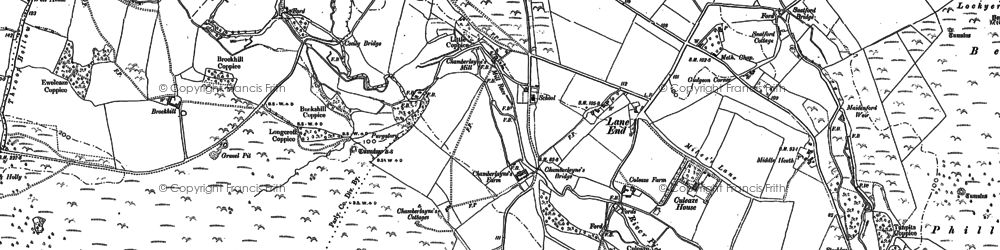 Old map of Lane End in 1886