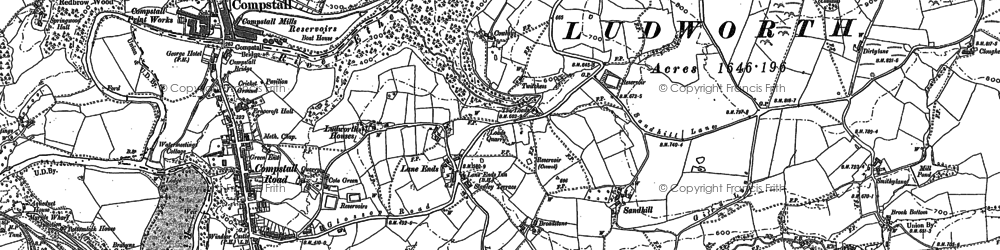 Old map of Mill Brow in 1897