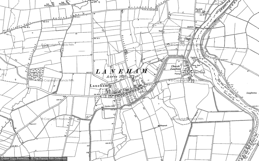 Old Map of Laneham, 1885 in 1885