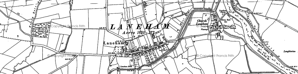 Old map of Laneham in 1885