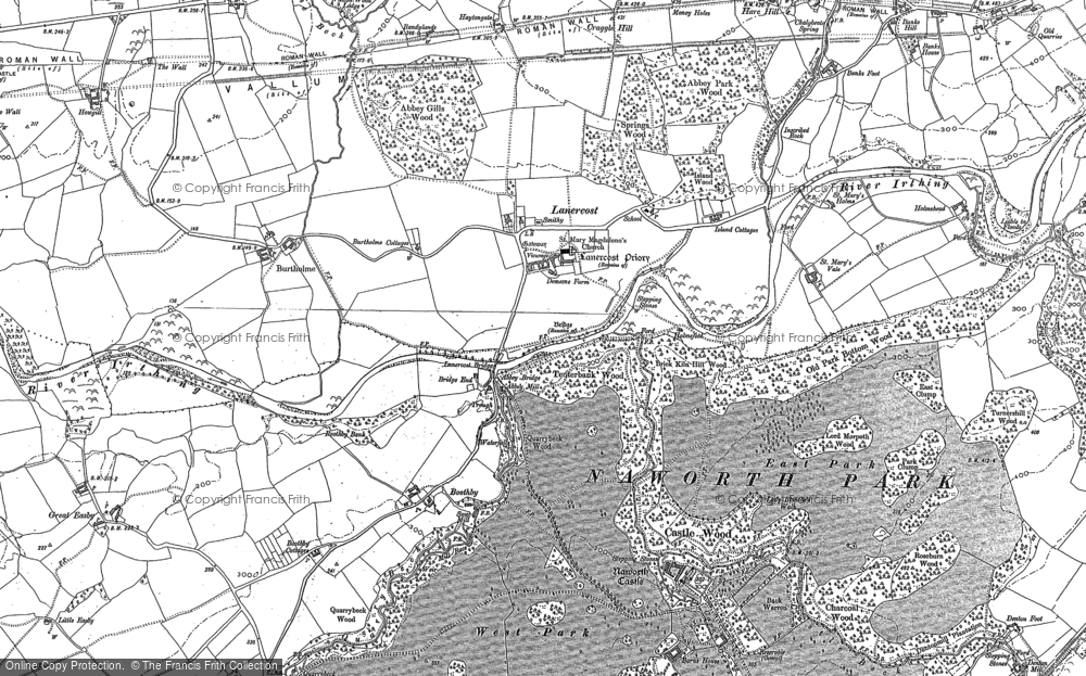 Old Map of Historic Map covering Lanercost Br in 1899