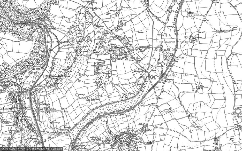 Old Map of Lanescot, 1881 - 1906 in 1881