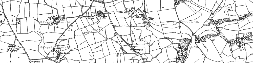 Old map of Lyneham House in 1886