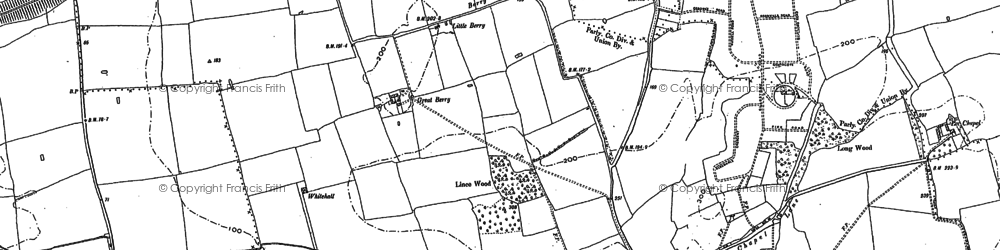 Old map of Langdon Hills in 1895