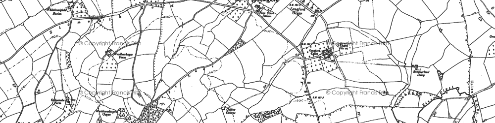 Old map of Langford Green in 1887