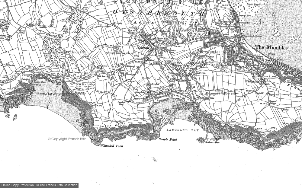 Old Map of Langland, 1913 in 1913