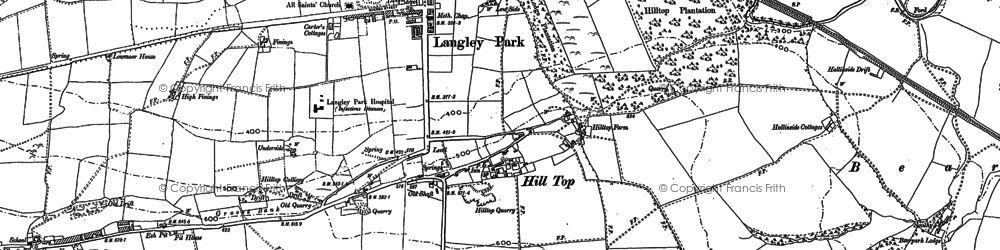 Old map of Wall Nook in 1895