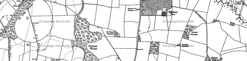 Old map of Langold in 1890