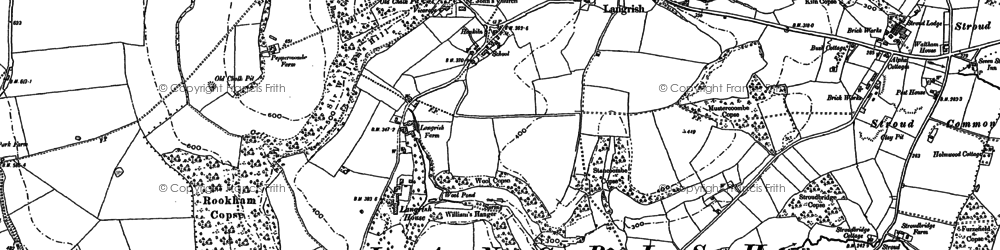 Old map of Langrish Ho in 1895