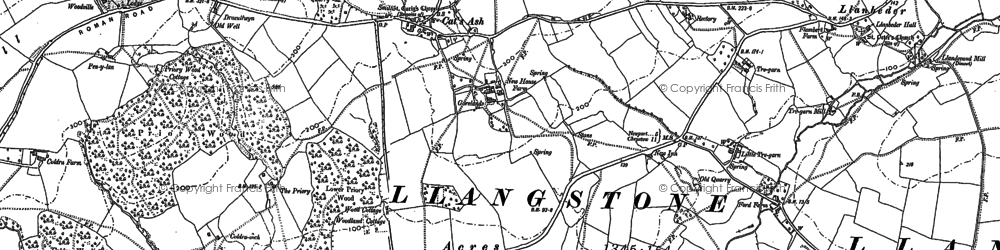 Old map of Cat's Ash in 1900