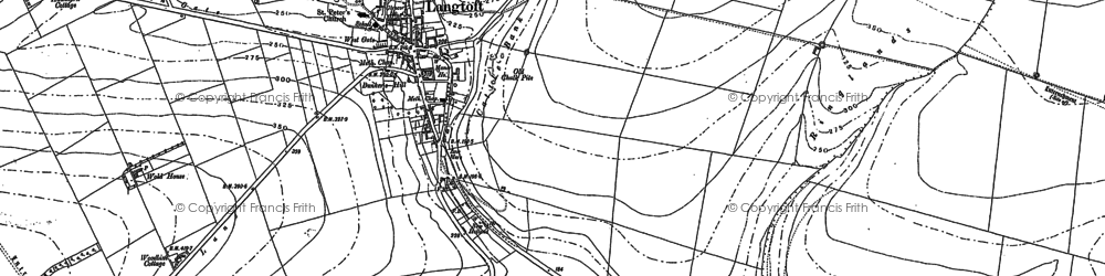 Old map of Langtoft in 1888
