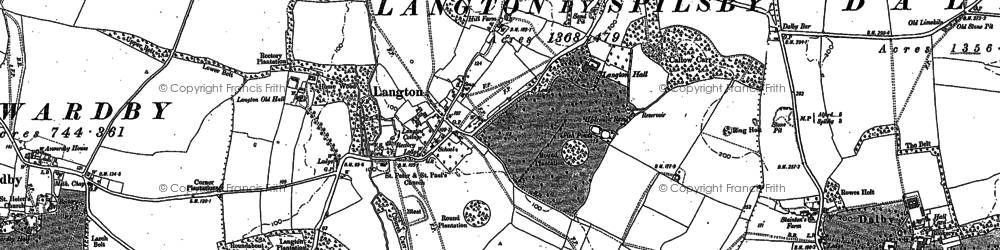 Old map of Langton in 1887