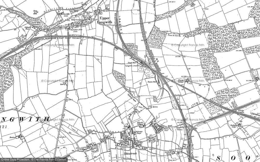 Old Map of Langwith Junction, 1884 - 1897 in 1884