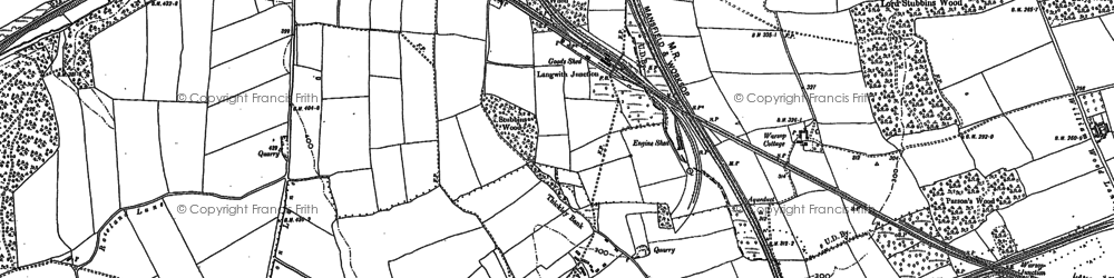 Old map of Langwith Junction in 1884