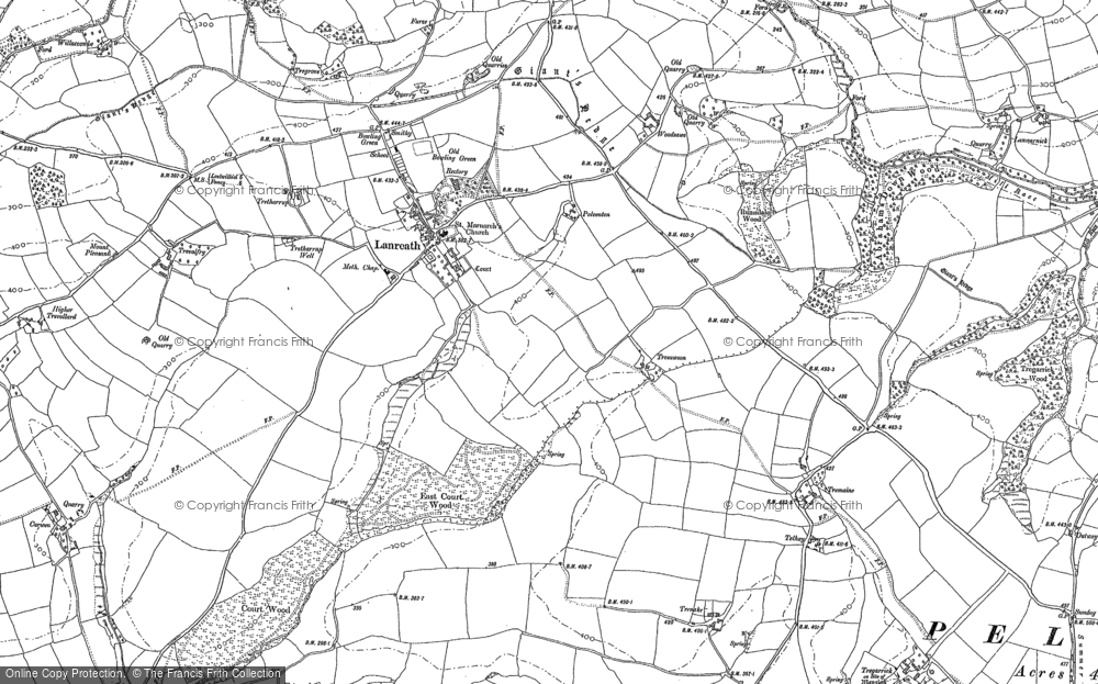 Old Map of Lanreath, 1881 in 1881