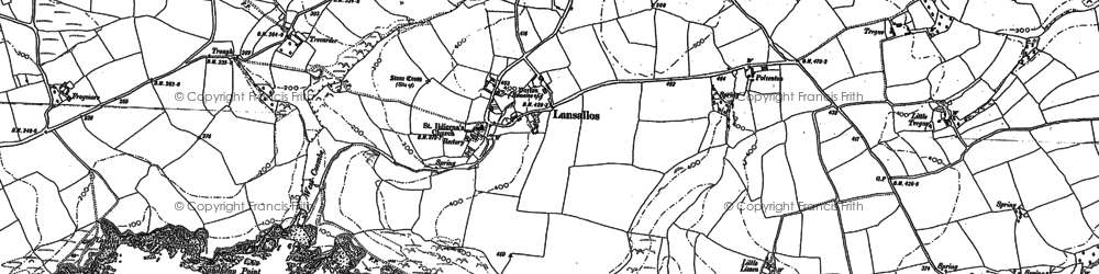 Old map of Lantivet Bay in 1905