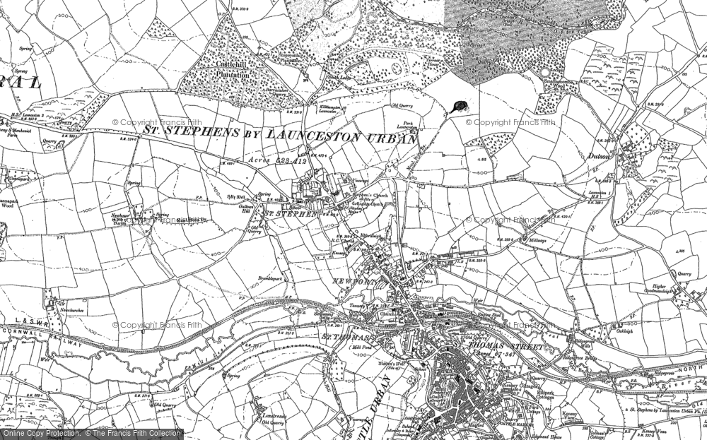 Old Map of Lanstephan, 1882 - 1905 in 1882