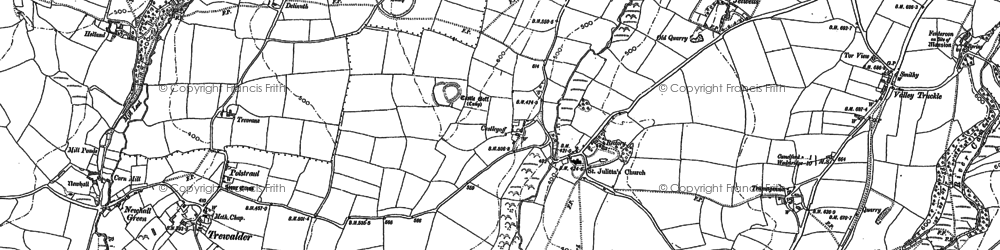 Old map of Valley Truckle in 1905