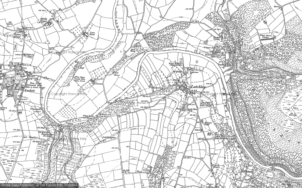 Old Map of Latchley, 1905 in 1905