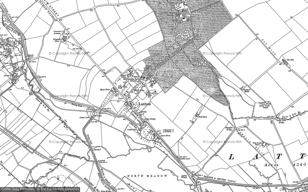 Old Map of Historic Map covering Hailstone Hill in 1898
