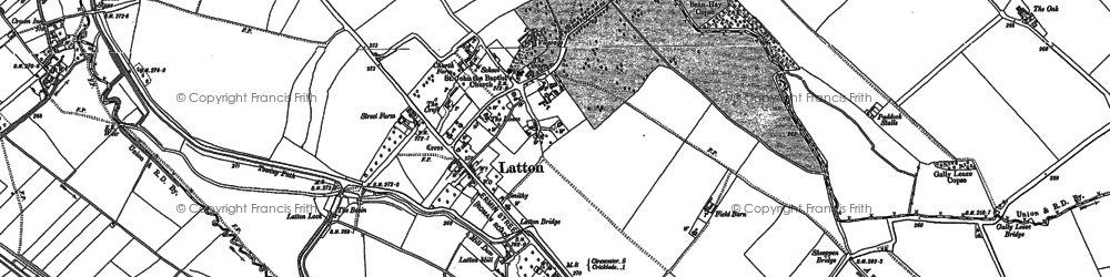 Old map of Latton in 1898