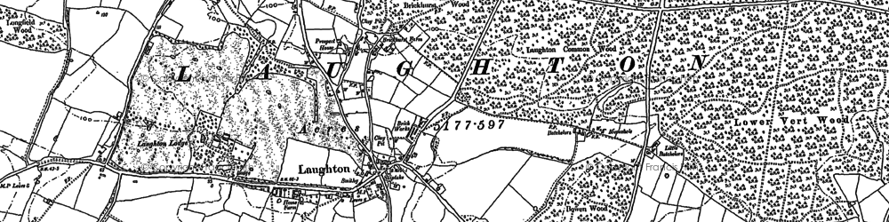 Old map of Laughton in 1898
