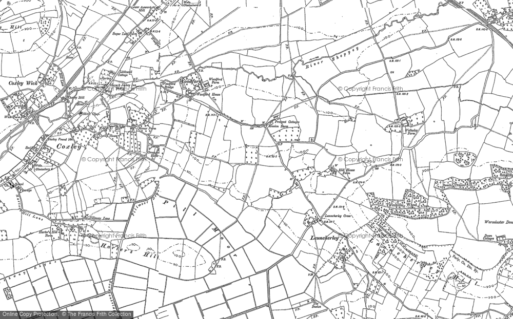 Old Map of Launcherley, 1884 - 1885 in 1884