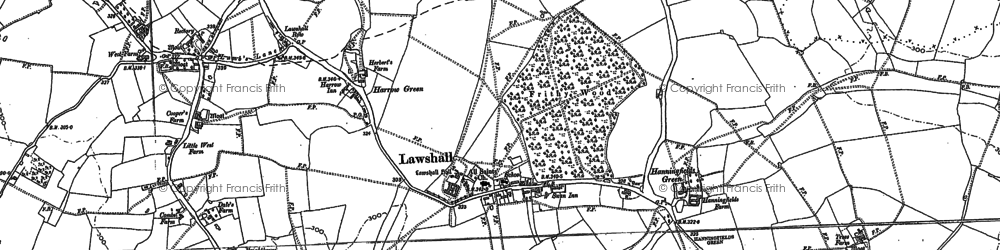 Old map of Harrow Green in 1884