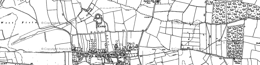 Old map of Laxton in 1884