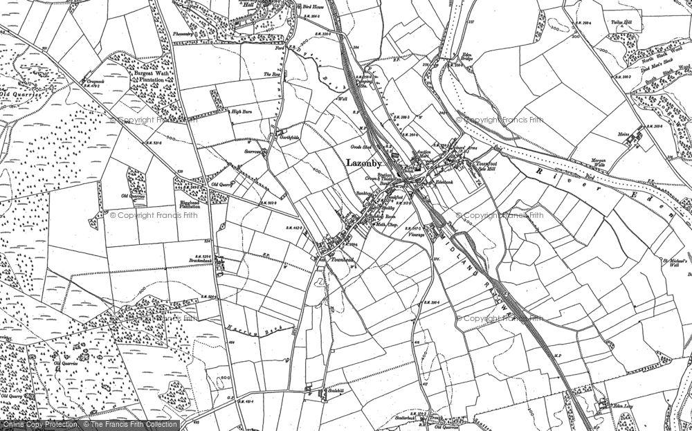 Old Map of Lazonby, 1898 in 1898