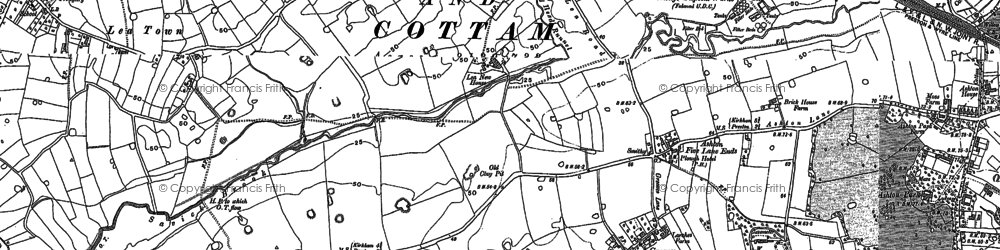 Old map of Lea in 1892