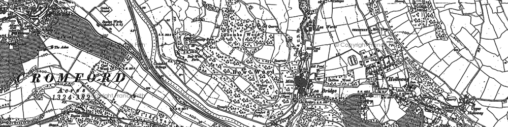 Old map of Bow Wood in 1878