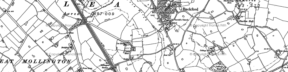 Old map of Lea by Backford in 1898