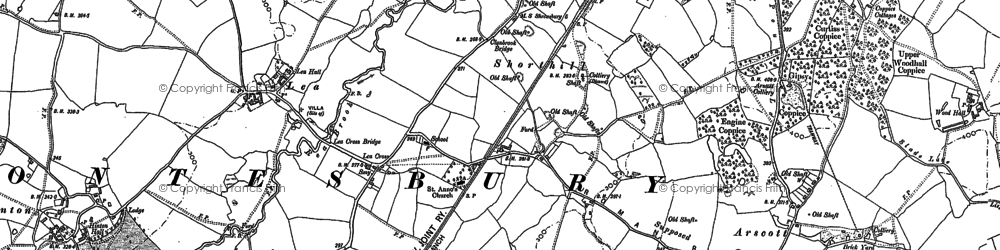 Old map of Lea Cross in 1881