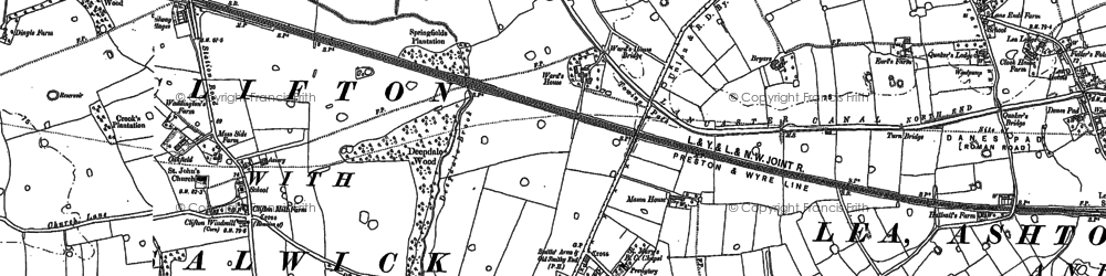 Old map of Salwick Sta in 1892