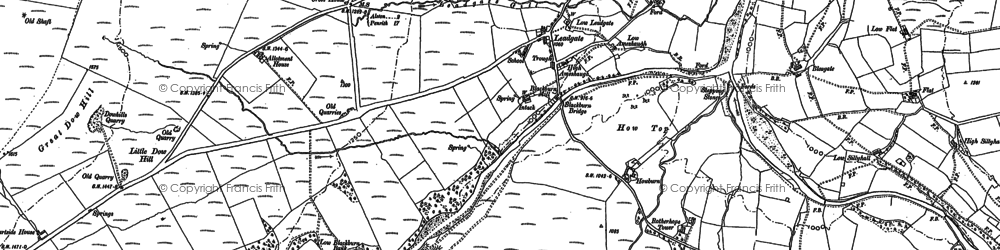 Old map of Brownside Moss in 1898